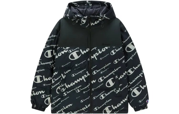 Champion Down Jackets Unisex Hooded Moderate Straight Fit