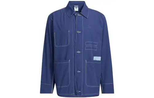 Adidas Originals Jackets Men's Dark Blue Lapel Moderate Other