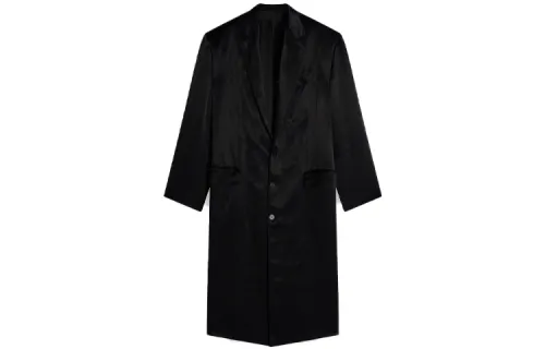 Balenciaga Coats Men's Black Suit Collar Moderate