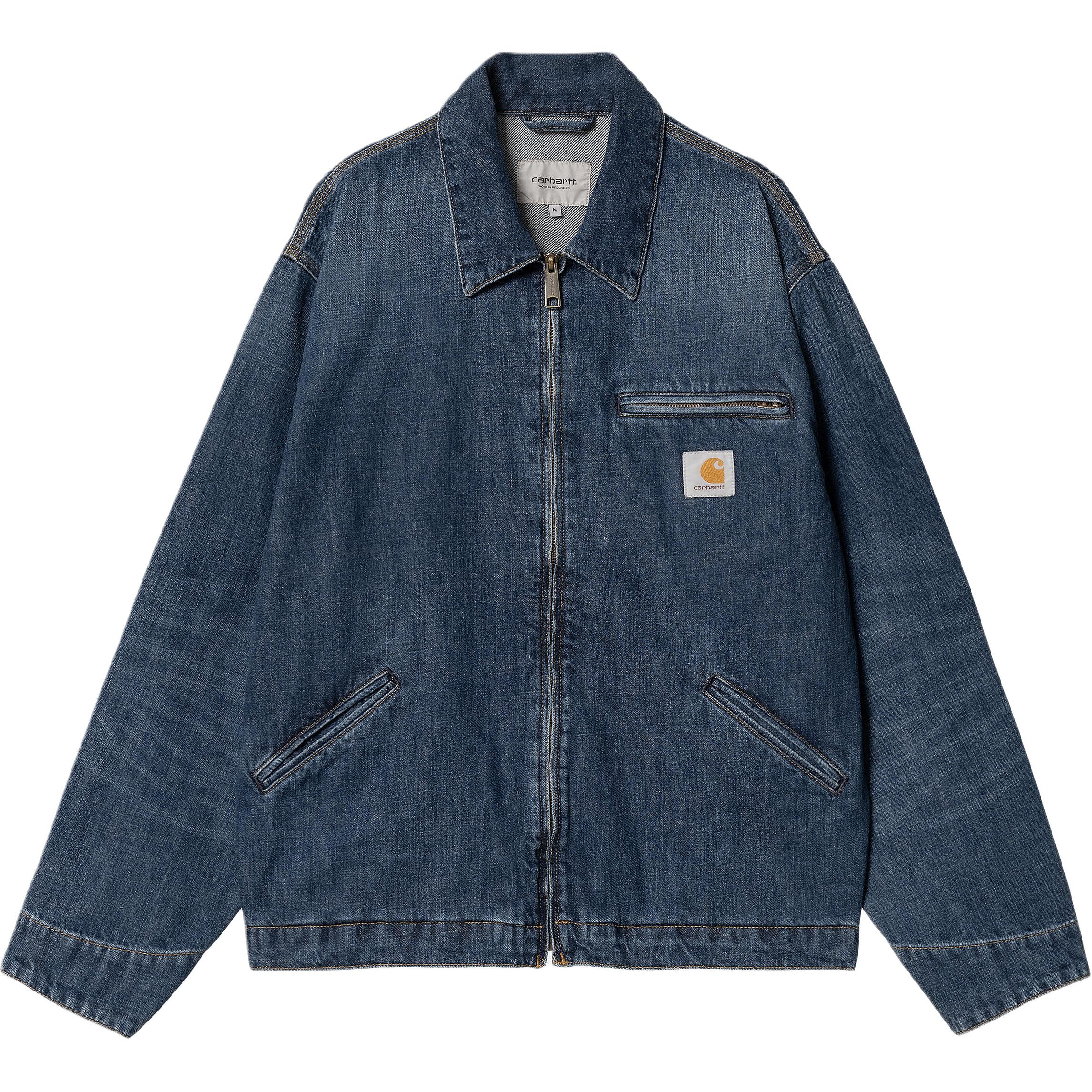 Carhartt WIP SS25 OG Detroit Jacket Classic Loose Internal Chest Pocket Zipper Closure Long Sleeve Detroit Jacket Denim Jacket Men's