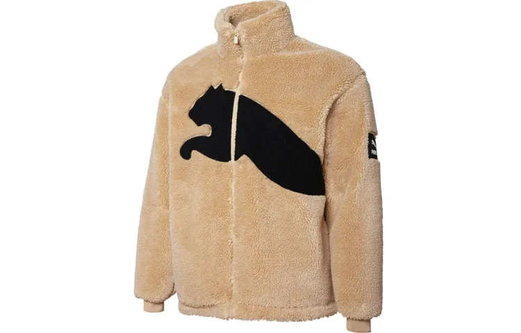 PUMA Czech Republic Velvet Jackets Men's Brown Stand Collar Thickened
