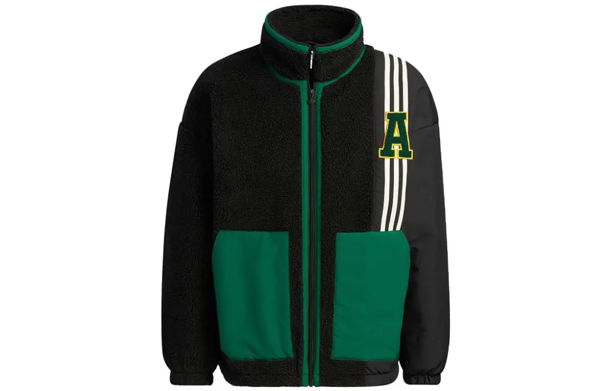 Adidas Originals Velvet Jackets Unisex Multicolor Stand Collar Thickened