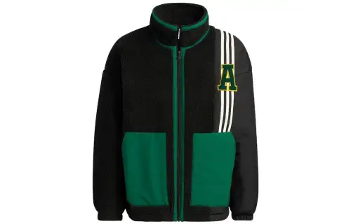 Adidas Originals Velvet Jackets Unisex Multicolor Stand Collar Thickened