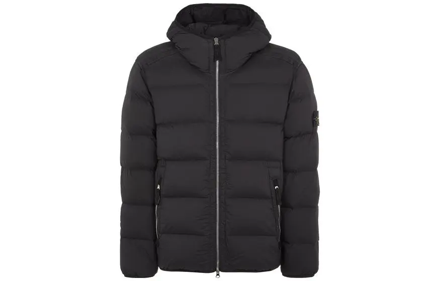 STONE ISLAND Compass Patch Zip Up Hooded Jacket