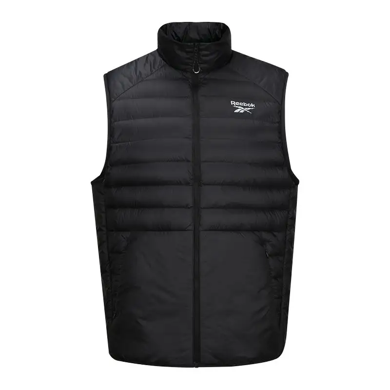 Reebok Down Vests Unisex Black Stand Collar Moderate Other