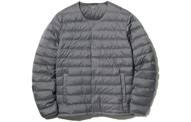 UNIQLO Jackets Men's Mist Gray Crew Neck Thickened Other