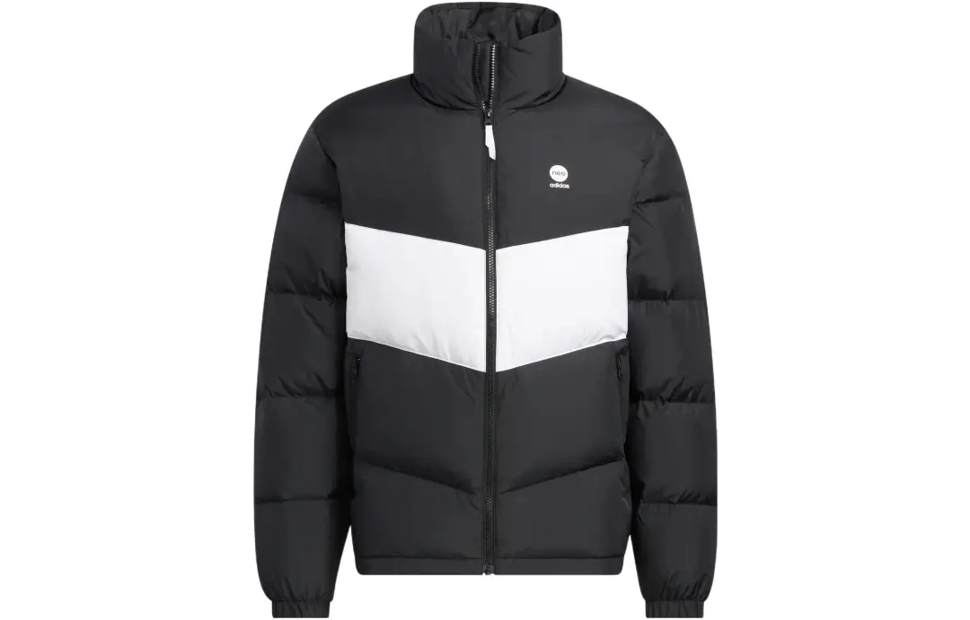 Adidas Neo Down Jackets Unisex Black Stand Collar Moderate Other