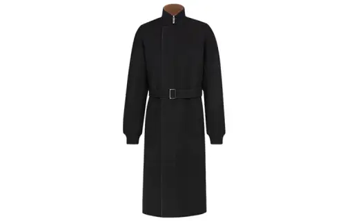 DIOR Quarterly New Products Coats Men's Black Stand Collar Moderate