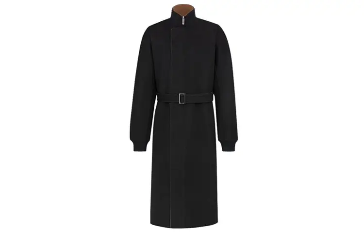 DIOR Quarterly New Products Coats Men's Black Stand Collar Moderate