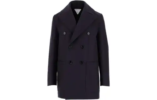 Bottega Veneta Coat Men's Navy Blue
