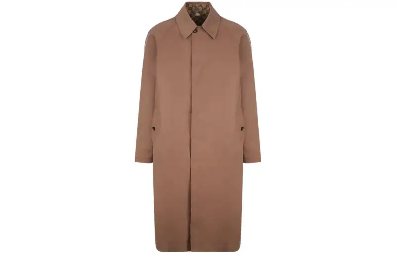 GUCCI Monogram Print Reversible Trench Coat