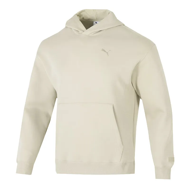 PUMA Sweatshirts Unisex Beige Hooded Moderate Straight Fit