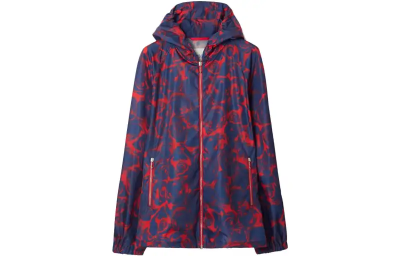 【Previous Season】rose-print hooded jacket