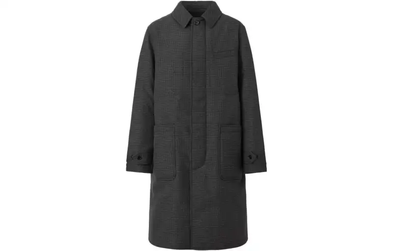 【Previous Season】micro-check wool car coat