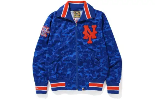 Bape X Mitchell & Ness Mets Jacket