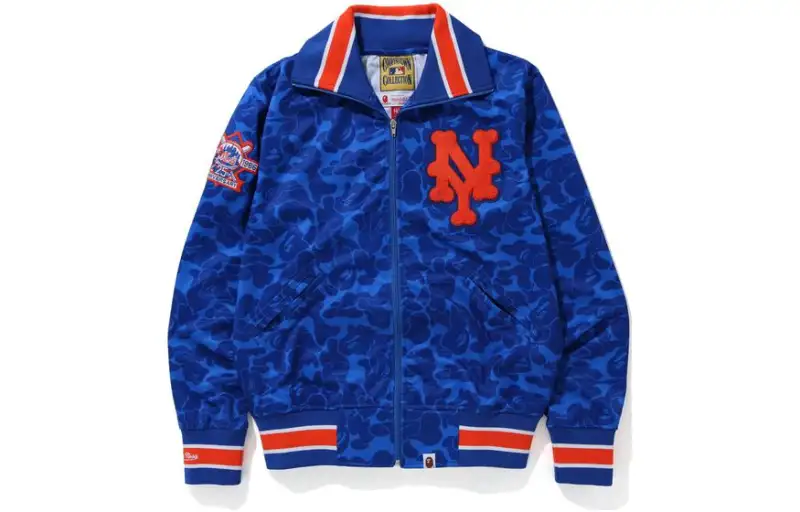 Bape X Mitchell & Ness Mets Jacket