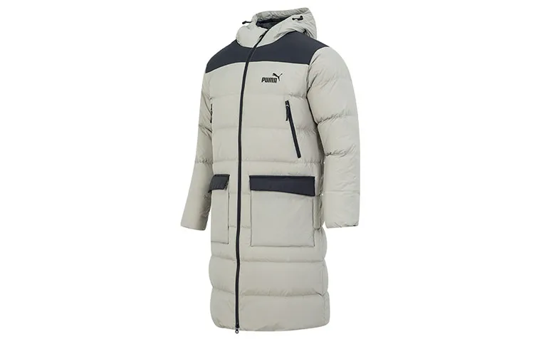 PUMA Down Jackets Men's Gray Hooded Moderate Other