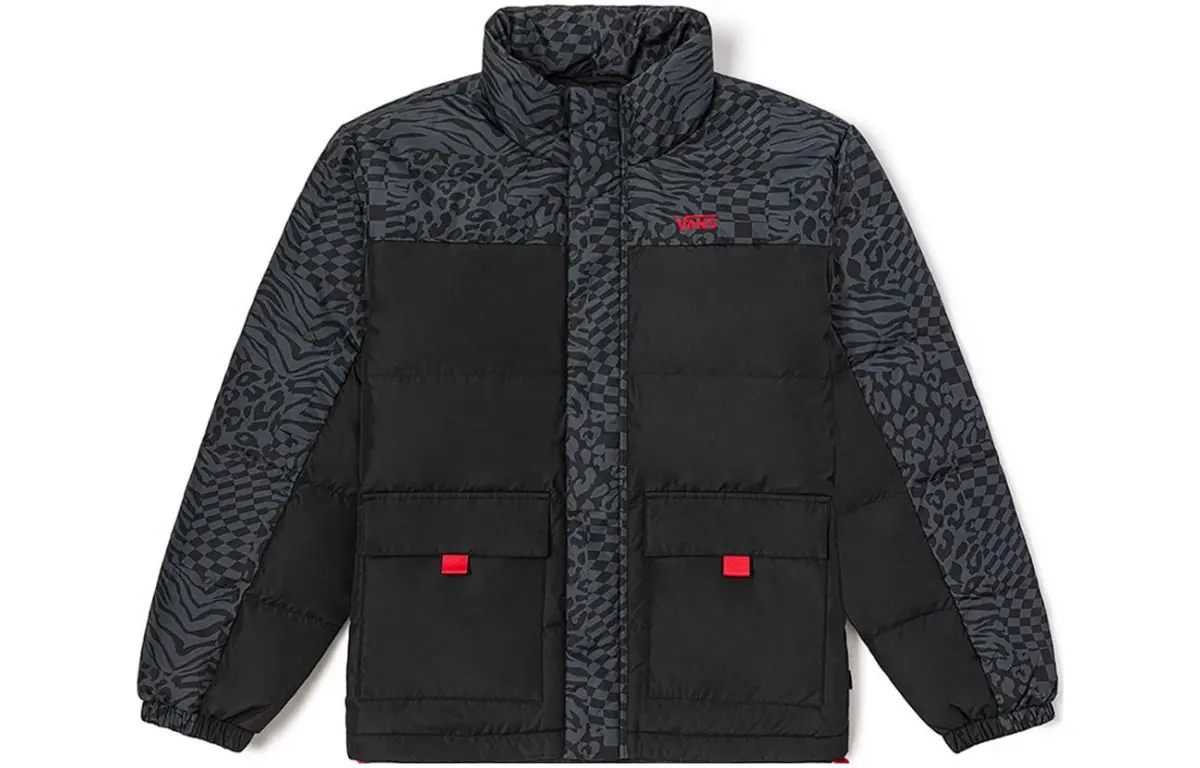 Vans Down Jackets Unisex Black Stand Collar Moderate