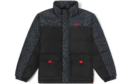 Vans Down Jackets Unisex Black Stand Collar Moderate