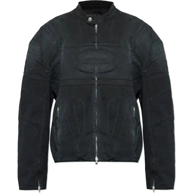 Balenciaga Denim Jacket, Loose Fit Men's Black