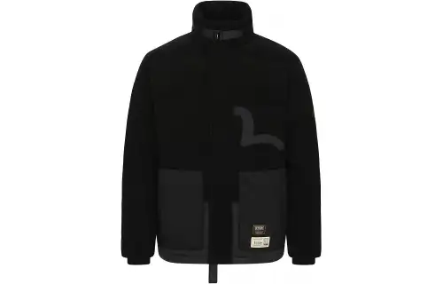 EVISU Down Jackets Men's Black Stand Collar Moderate Other
