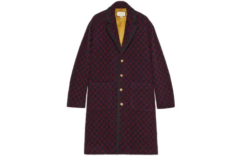 GUCCI Coats Men's Red Blue Lapel Moderate