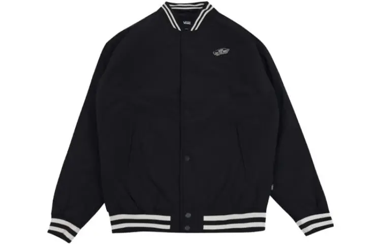 Vans Puffer Jackets Unisex Black Baseball Collar Moderate