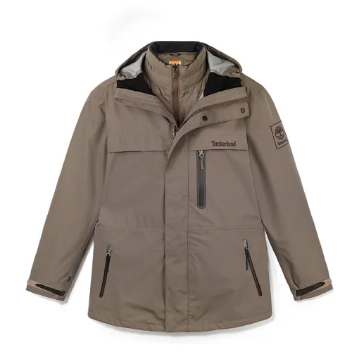 Timberland Waterproof And Windproof To Keep Warm Windbreaker Jacket Men's Chocolate