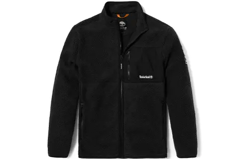 Timberland Velvet Jackets Men's Black Stand Collar Thickened