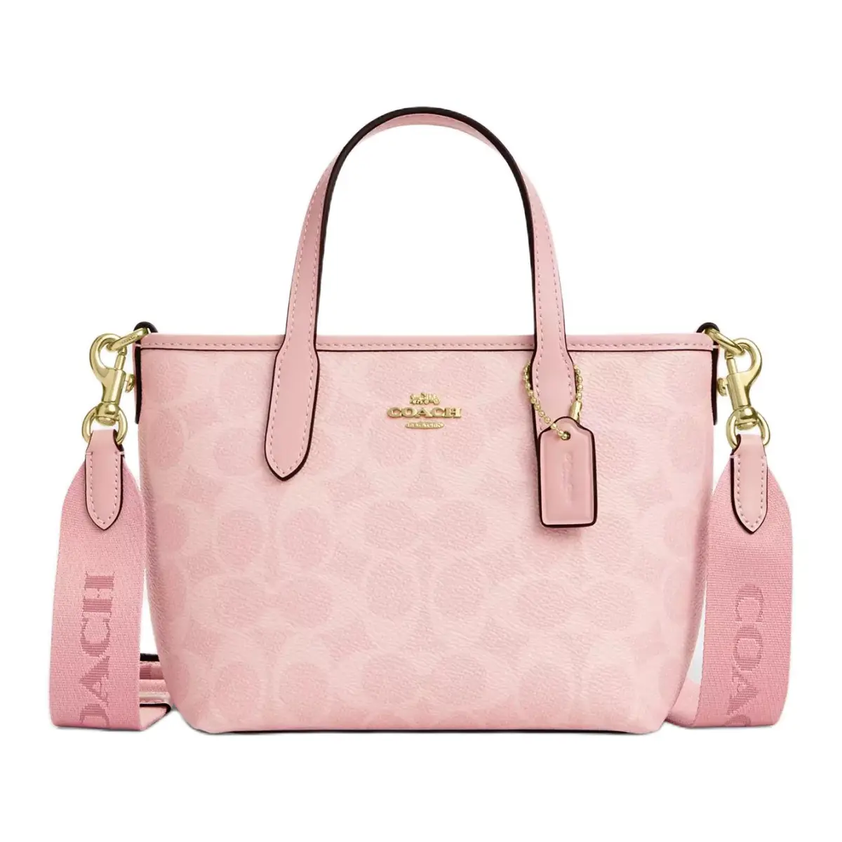 COACH City PVC Tote Bag, Shopping Bag, Shoulder Bag, Crossbody Bag, Handbag Mini Women's Pink