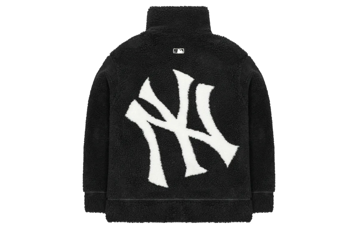 MLB Velvet Jackets Unisex Black Lapel Moderate