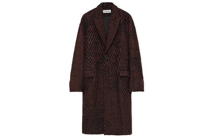 Мужское пальто LOEWE SS24 Jacquard Coat (разноцветное)