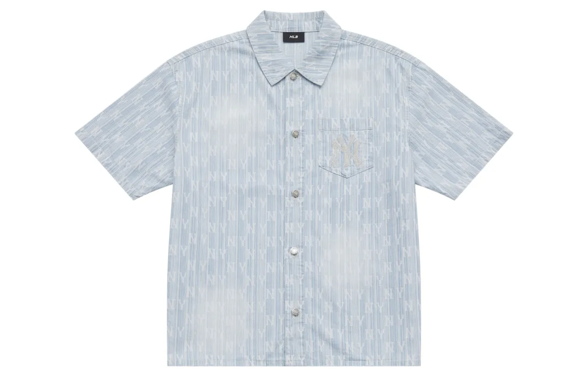 MLB MONOGRAM SS25 Shirt Unisex Light Blue