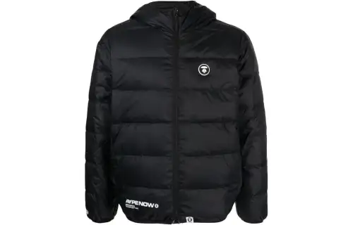 A BATHING APE Logo-patch Down Jacket