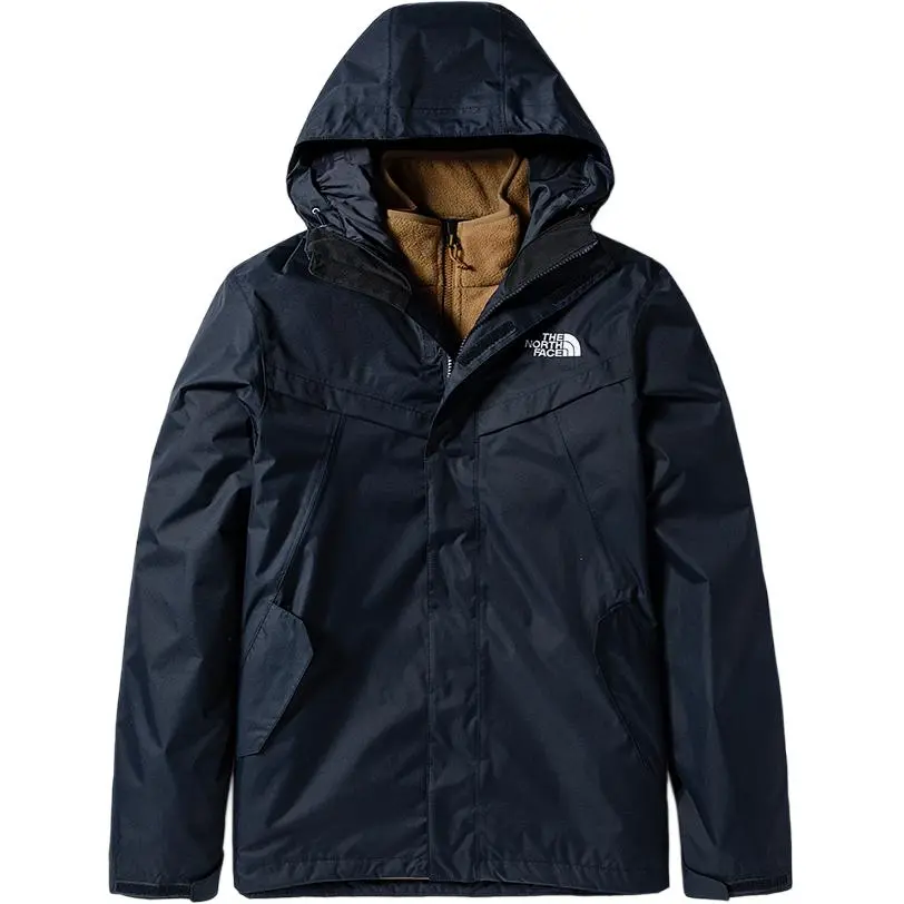 THE NORTH FACE Waterproof Abrasion-Resistant Thermal Moisture-Wicking Windbreaker Jacket Men's Blue/Khaki