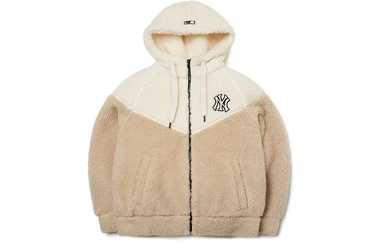 MLB Velvet Jackets Unisex Khaki Hooded Moderate
