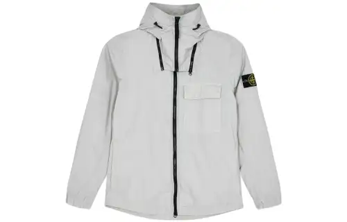 STONE ISLAND Jackets Men's Gray Hooded Moderate Other