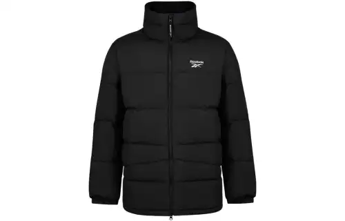 Reebok Down Jackets Men's Black Stand Collar Moderate Other