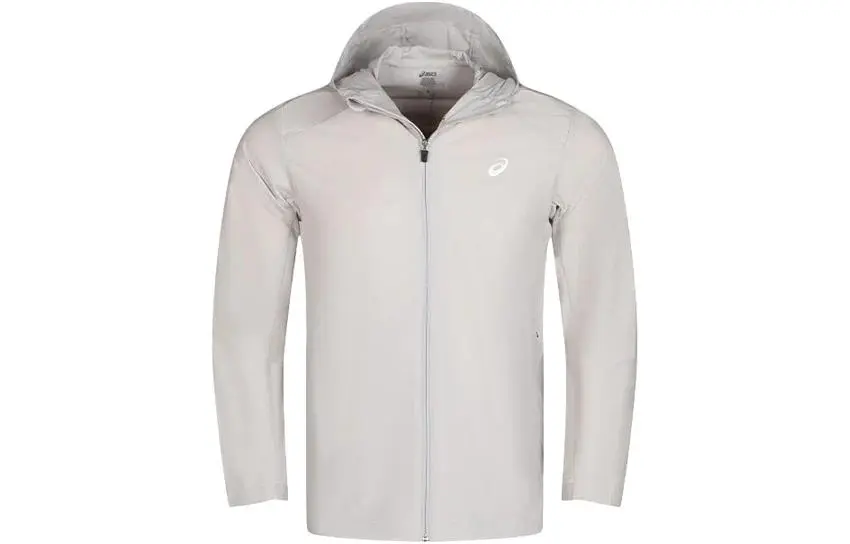 ASICS LUMINOUS Jackets Men's Gray Hooded (Non-detachable) Moderate Straight Fit