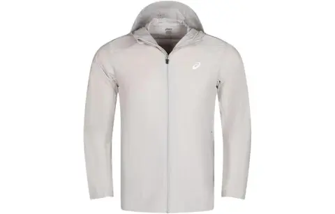 ASICS LUMINOUS Jackets Men's Gray Hooded (Non-detachable) Moderate Straight Fit