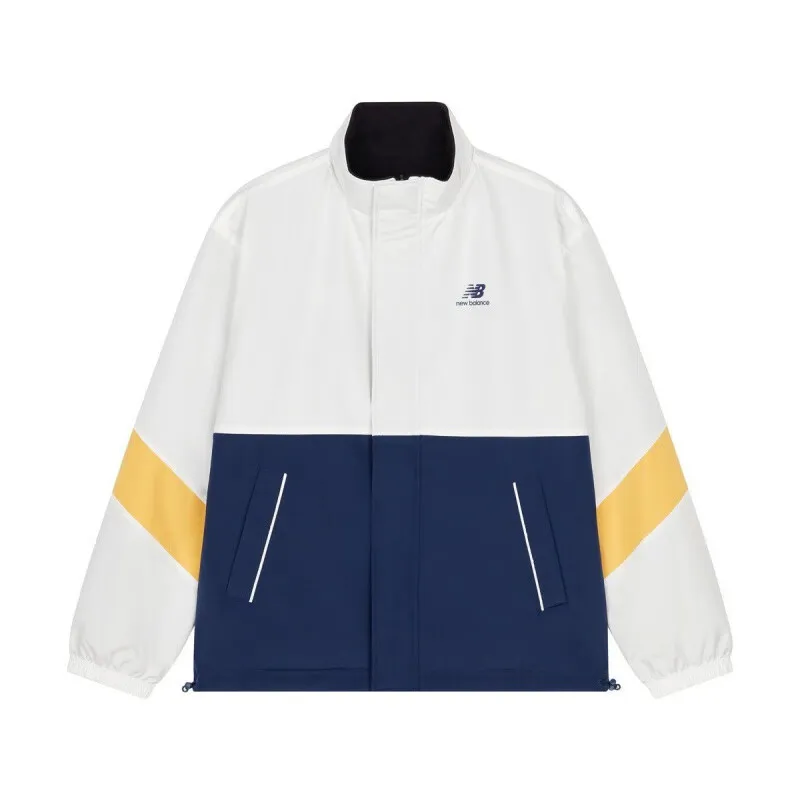 New Balance Jackets Unisex Navy Blue Stand Collar Moderate