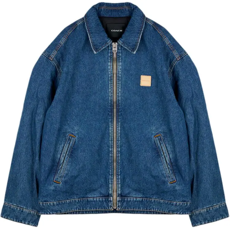 COACH FW24 Denim Jacket Men's Dark Color Washed