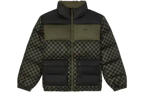 Vans Down Jacket Unisex Green Checkerboard