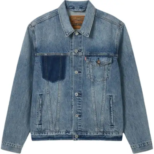 Levi’s Denim Ronin Series FW24 Lapel Single Breasted Loose Straight Long Sleeve Denim Jacket Men’s Light Blue