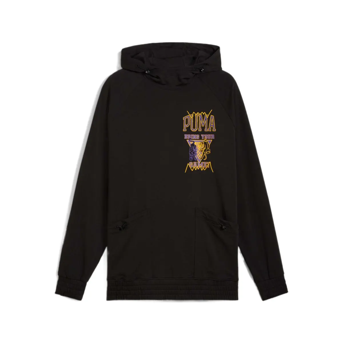 PUMA Sweatshirts Men's Black Hooded Moderate Regular