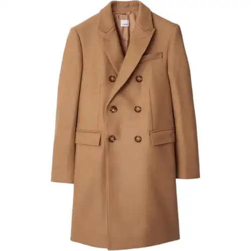 Burberry Coats Men's Camel Lapel Moderate Straight Fit