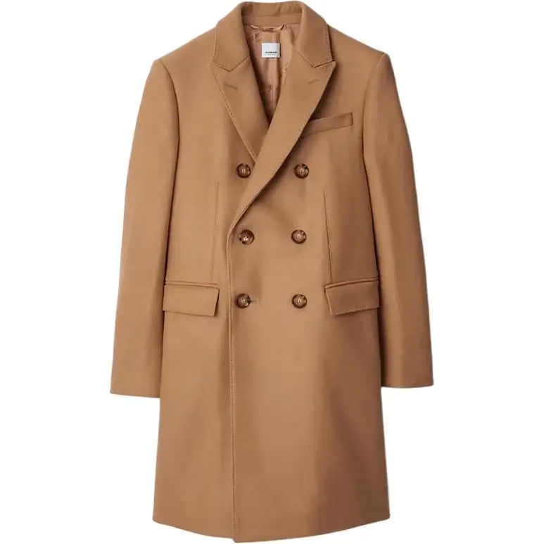 Burberry Coats Men's Camel Lapel Moderate Straight Fit