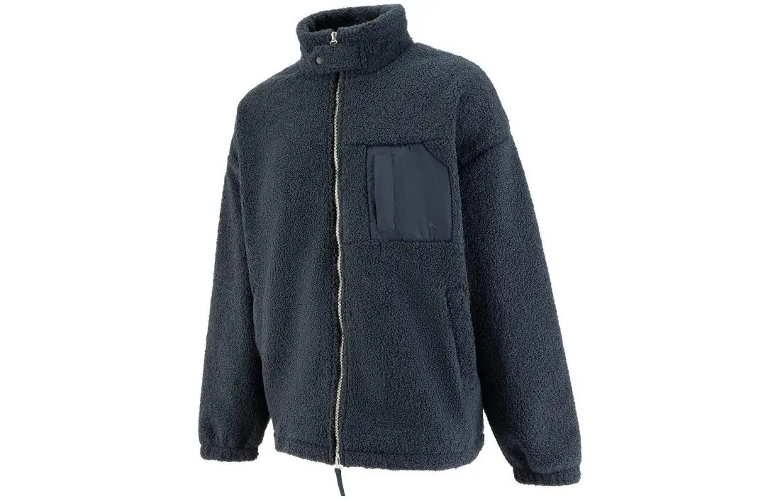 PUMA MMQ Sherpa Jacket Unisex Black Purple