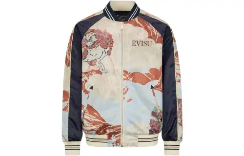 EVISU Baseball Jacket Men's Multicolor