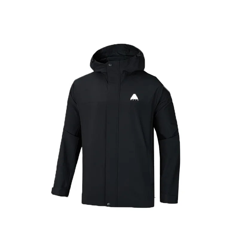 Anta Waterproof, Windproof, And Breathable Windbreaker Jacket Men's Black